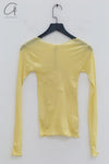 BASERANGE AROOSTAKEN long-sleeved T-shirt BAS-TOARL-CG-SU24-ONE YELLOW